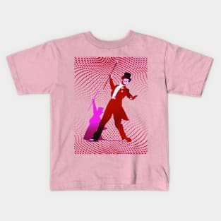 Astaire, Top Hat White Tie And Tails – Red Kids T-Shirt